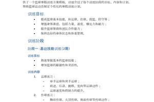  如何制定适合篮球运动员的理疗训练计划：专业指南与最新趋势